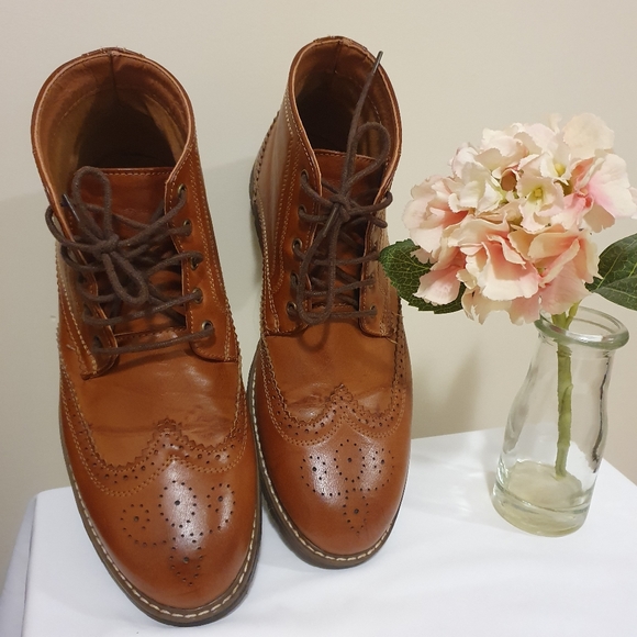 Mens Brown Dress Boot 👢 Size 9 - Picture 3 of 6